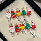 CHRISMAS NAILS-TEN PIECES OF HANDCRAFTED PRESS ON NAIL