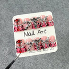 Punk Girl Pink Press-On Nails with Zebra & Leopard Print | Silver Angel, Butterfly & Red Gem Nail Art | Sweet Rock Glam Nails