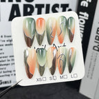 Black & Pink Glitter Press-On Nails - Silver Stars & Abstract Lines | Cute Yet Edgy 3D Nails for Trendy Parties