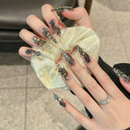 HALLOWEEN NAILS-TEN PIECES OF HANDCRAFTED PRESS ON NAIL
