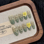 3D FLOWER-TEN PIECES OF HANDCRAFTED PRESS ON NAIL