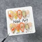 Handcrafted Press On Nails Collection: Glam Elegance & Artistic Edge - Unique Iridescent, Vintage Floral & Edgy Cross Designs